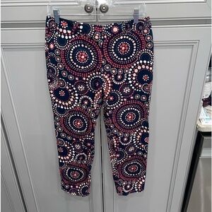 Vineyard Vines Women’s Navy circle print skinny ankle pants size 6